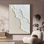 Hand Painted Three-dimensional Oil Painting Niche White