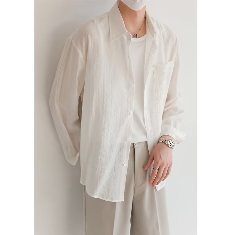 Thin Long Sleeves Shirt Sun Protection Top Breathable And Loose