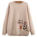 Round neck fall/winter pullover sweater