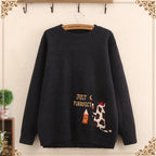 Round neck fall/winter pullover sweater