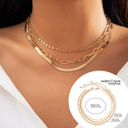 Snake Bone Chain Contrast Color Necklace Women's Versatile Diamond