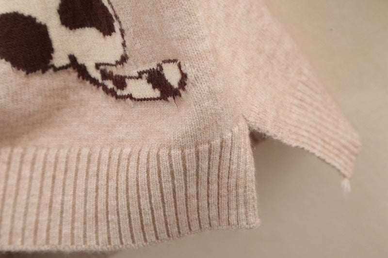 Round neck fall/winter pullover sweater