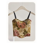 Vintage Floral Pleated Beauty Back Sling