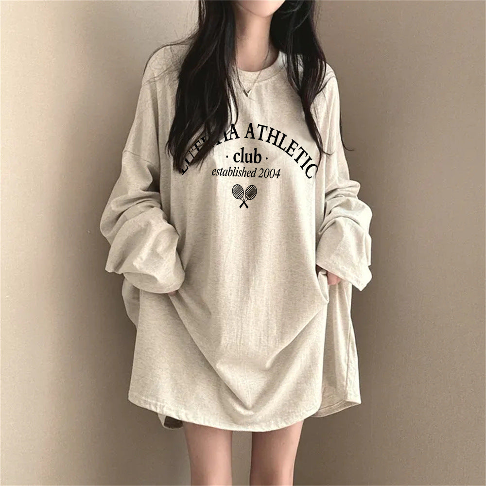 Cotton Fall Mid-length T-shirt Female Students Loose