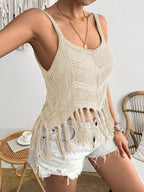 Women's Knitwear Tassel Pullover Hollow Out