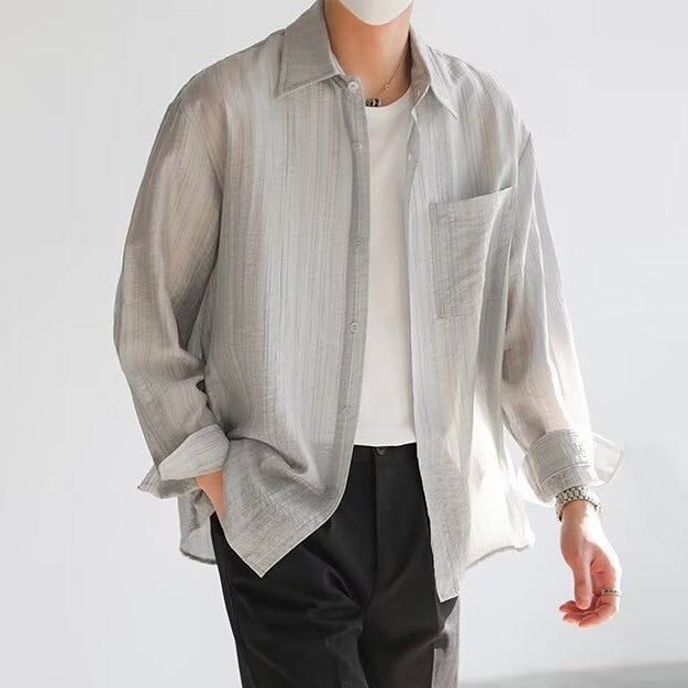Thin Long Sleeves Shirt Sun Protection Top Breathable And Loose