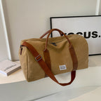 Short Distance Folding One-shoulder Canvas Portable Crossbody Travel Big Bag