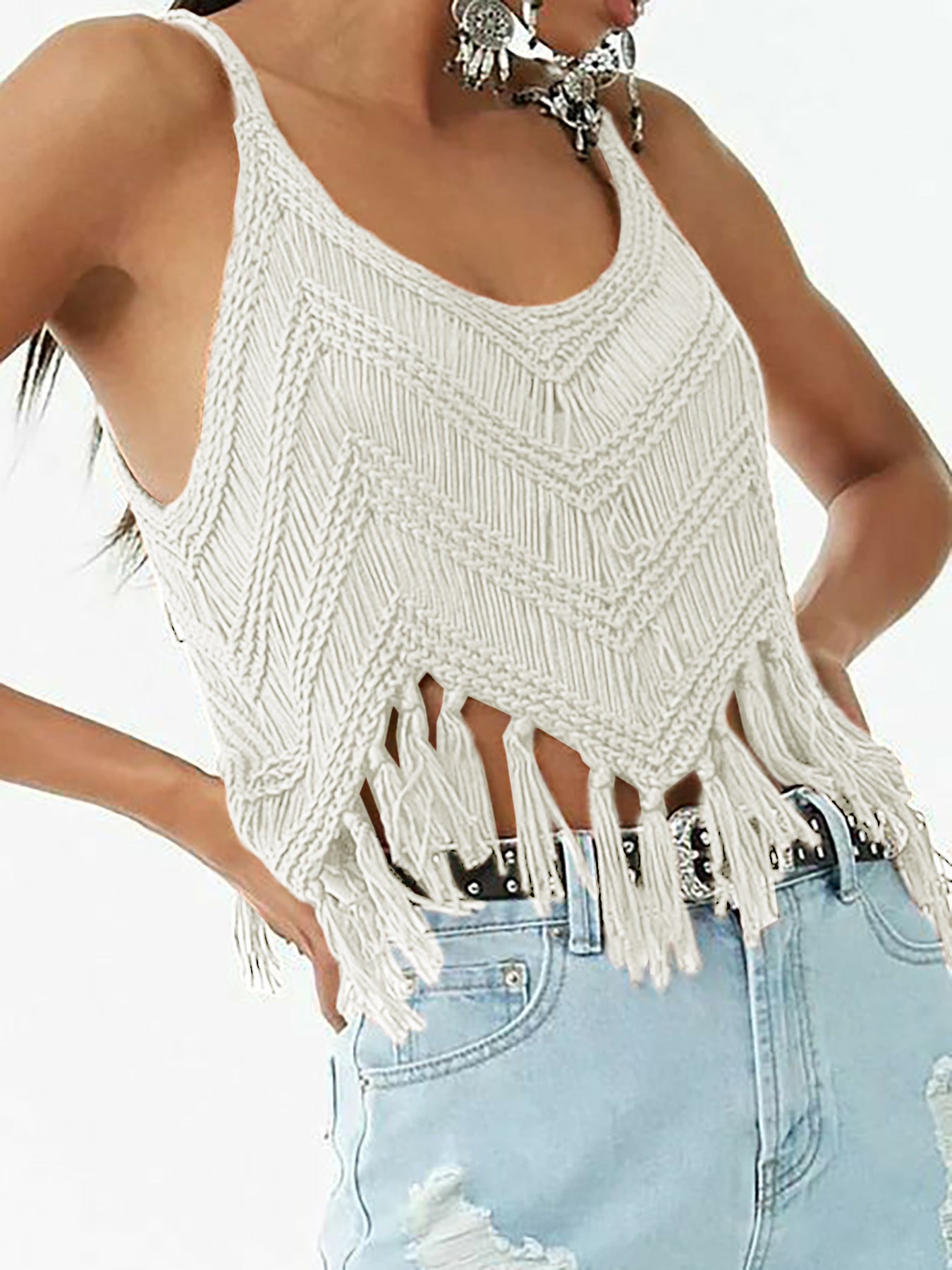 Women's Knitwear Tassel Pullover Hollow Out