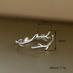 Minimalist Branches Classic Opening Adjustable Ring