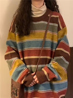 Sweater Women's Fall Striped Japanese Sweater