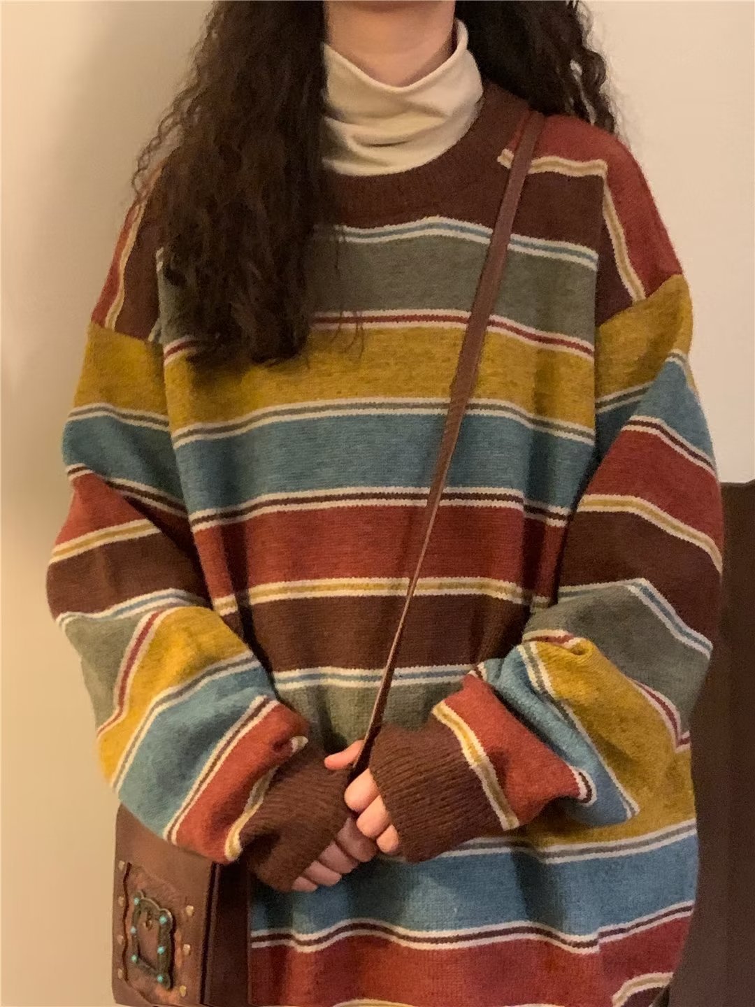 Sweater Women's Fall Striped Japanese Sweater