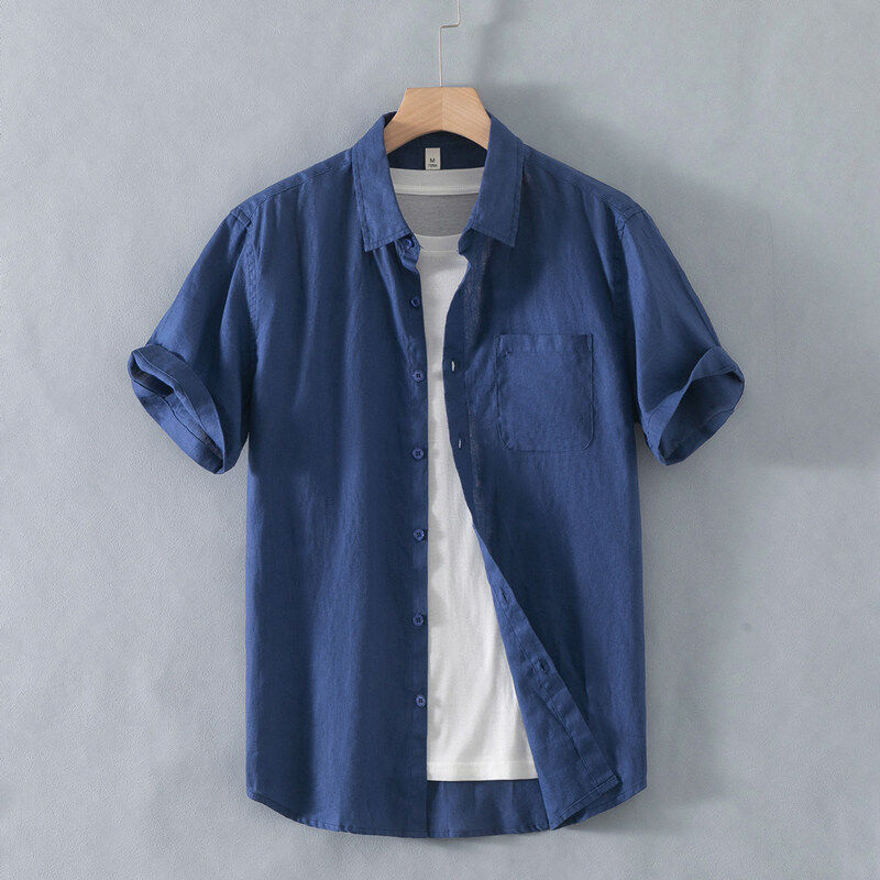 Loose Casual Linen Short-sleeved Shirt