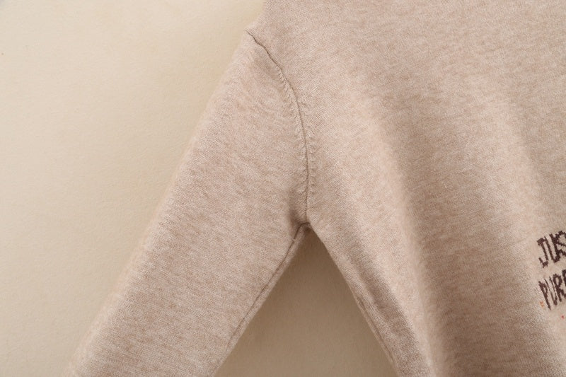 Round neck fall/winter pullover sweater