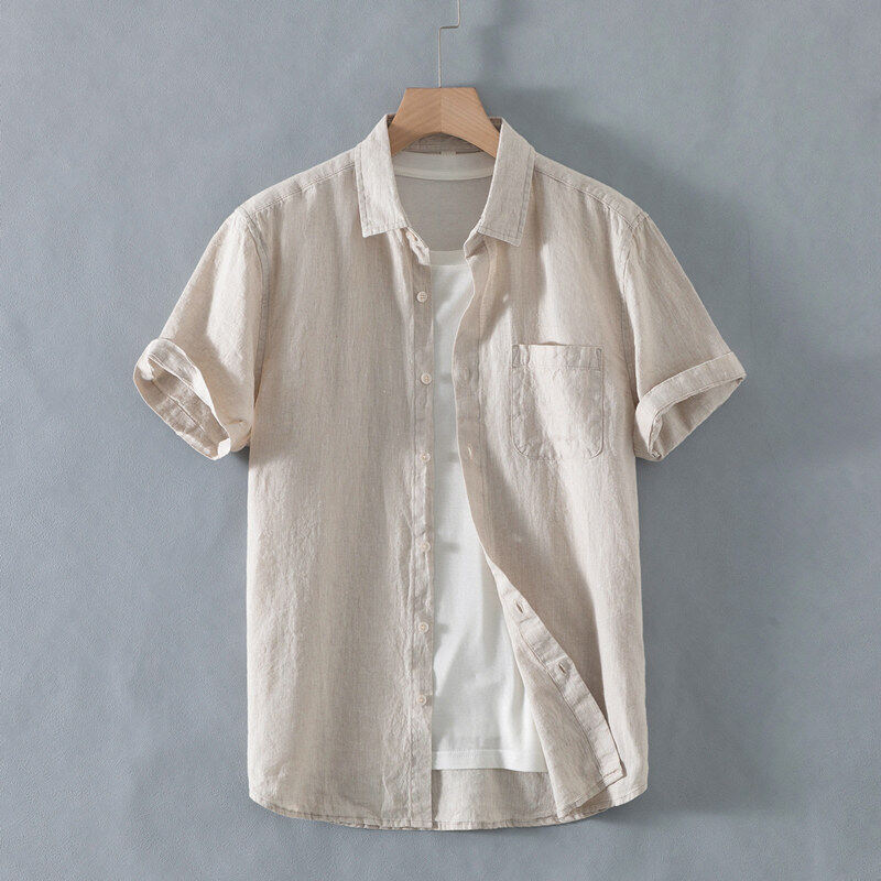 Loose Casual Linen Short-sleeved Shirt