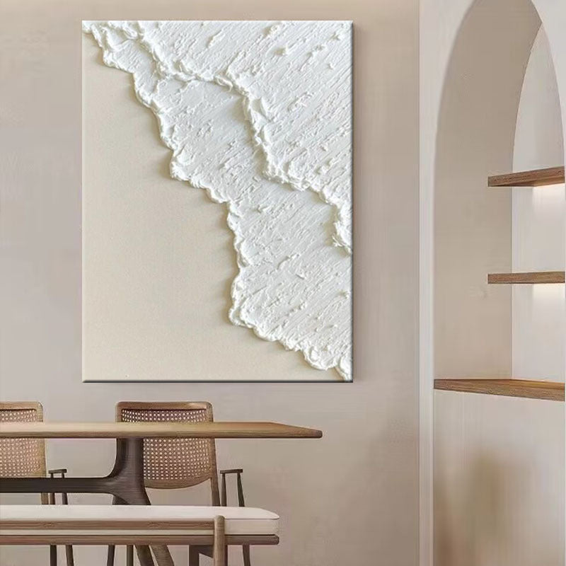 Hand Painted Three-dimensional Oil Painting Niche White