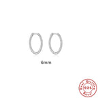 Twist S925 Sterling Silver Hipster Twisted String Round Ring Earrings