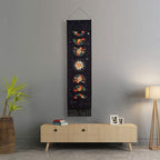 Boho Floral Eclipse Plaid Tapestry