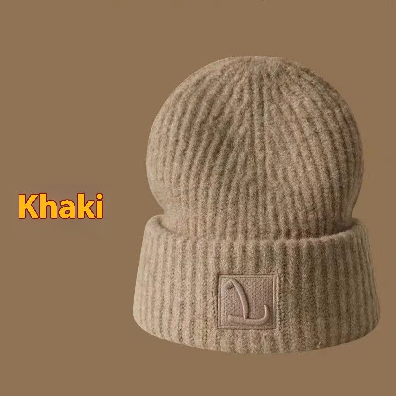 Autumn And Winter Warm-keeping And Cold-proof Ear Protection Beanie Hat Makes Face Look Smaller Knitted Hat
