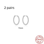 Twist S925 Sterling Silver Hipster Twisted String Round Ring Earrings