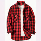 Men's Casual Loose Flannel Plaid Shirt