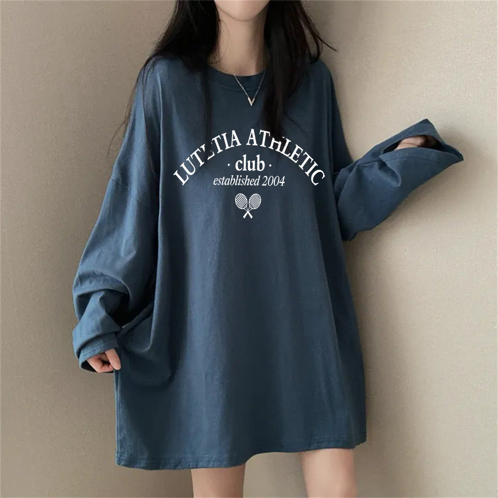 Cotton Fall Mid-length T-shirt Female Students Loose