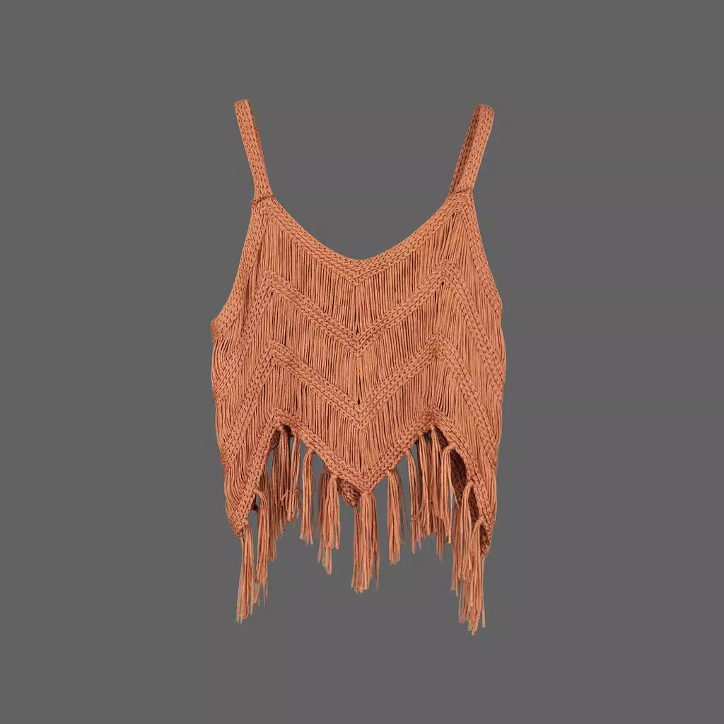 Women's Knitwear Tassel Pullover Hollow Out