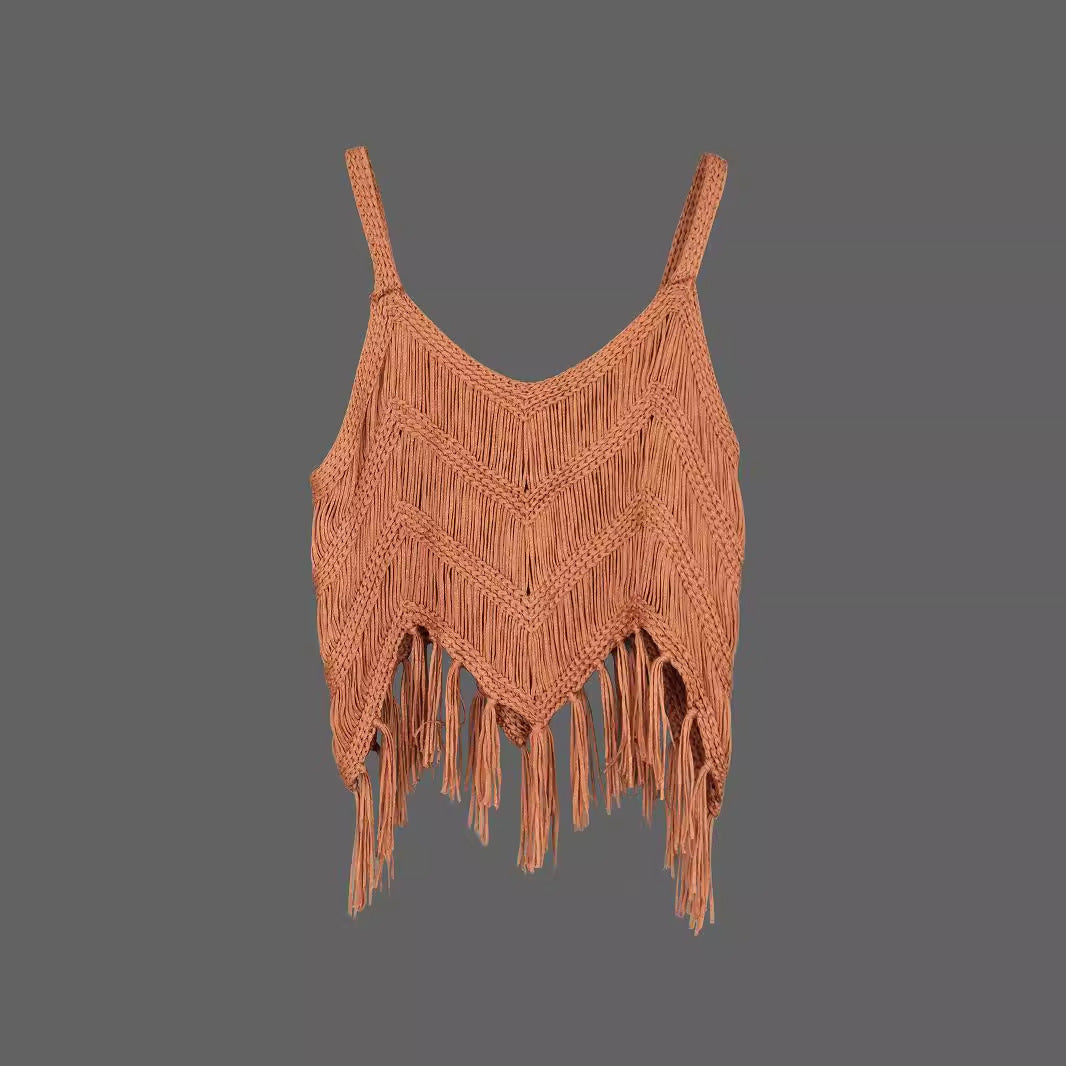 Women's Knitwear Tassel Pullover Hollow Out