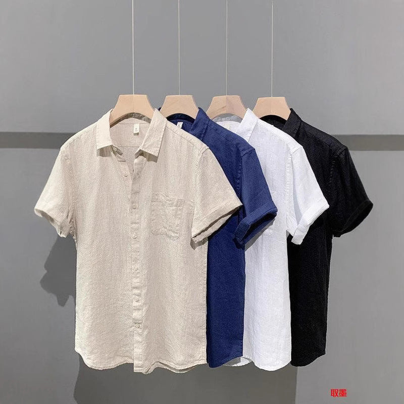 Loose Casual Linen Short-sleeved Shirt