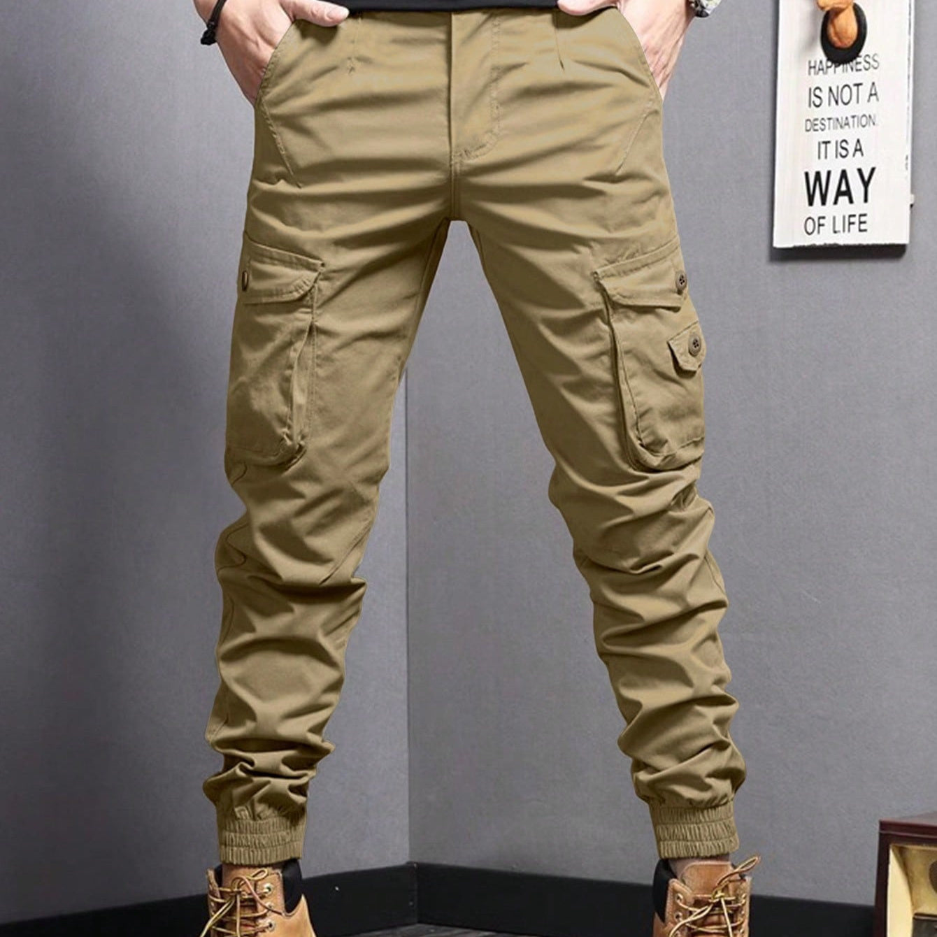 New Summer Casual Drawstring Workwear Pants Men