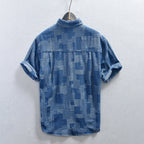 Loose Casual Men's Mesh Cowboy Short Sleeve Shirt