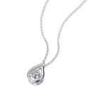 Dynamic - A Fashionable And Trendy Jewelry Necklace Pendant Set With 1-carat Moissanite S925 Sterling Silver And Platinum Plating
