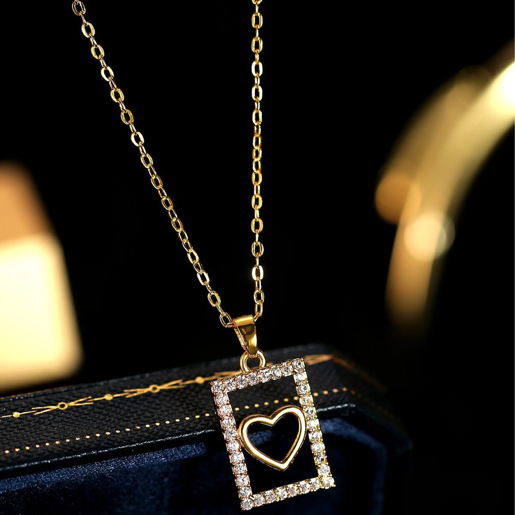 Fashion Minority Design High-grade All-match Titanium Steel Heart Necklace