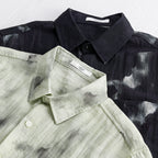 Summer Cool Linen Printed Simple Short Sleeve Shirt