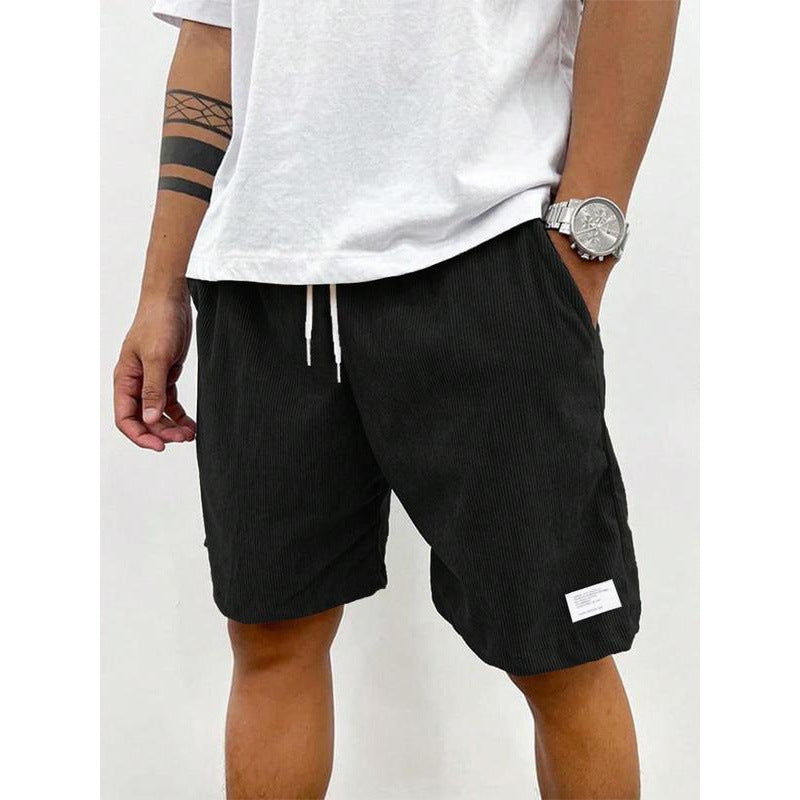 Fashion Personality Solid Color Flip Men's Shorts