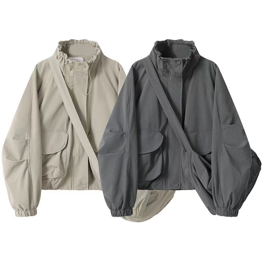 Outdoor Jacket Coat Women's Autumn Loose Retro Workwear