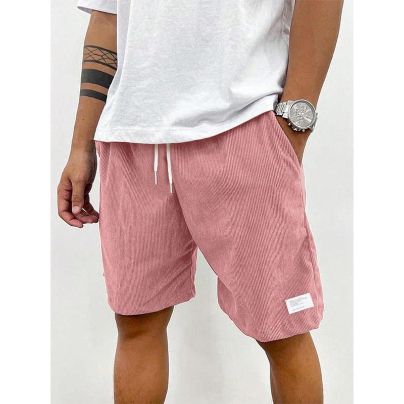 Fashion Personality Solid Color Flip Men's Shorts