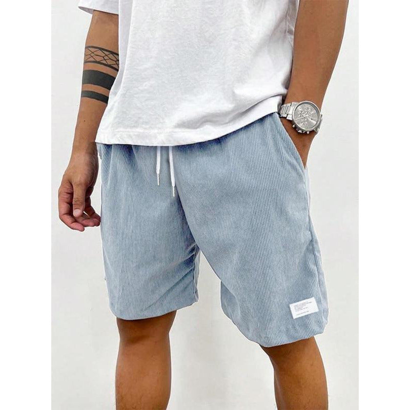 Fashion Personality Solid Color Flip Men's Shorts