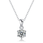 Breeze Dance - Affordable Diamond Jewelry Necklace Pendant Set With 1-carat, 2-carat And 3-carat Moissan Diamonds, S925 Sterling Silver And Platinum-plated. Fashionable And Trendy Jewelry.