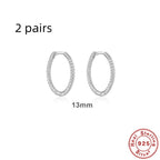 Twist S925 Sterling Silver Hipster Twisted String Round Ring Earrings