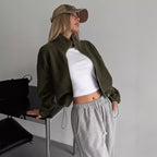 Short Autumn And Winter Stand-up Collar Thick Lamb Wool Drawstring Coat Women