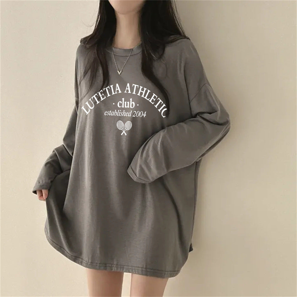 Cotton Fall Mid-length T-shirt Female Students Loose
