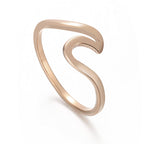 Wave Stainless Steel Ring Female Fashion Geometric Shape
