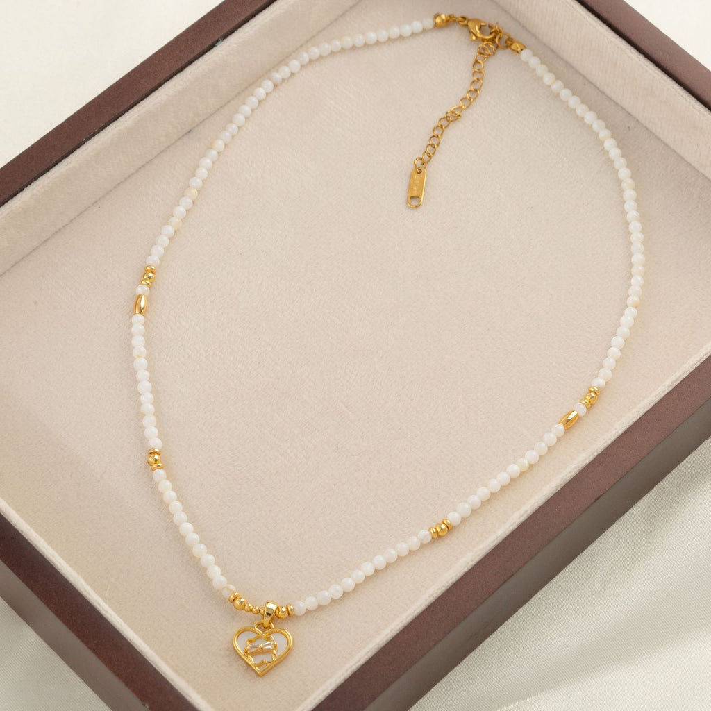 New Chinese Retro Natural Stone Pearl Crystal Necklace For Women