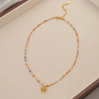 New Chinese Retro Natural Stone Pearl Crystal Necklace For Women
