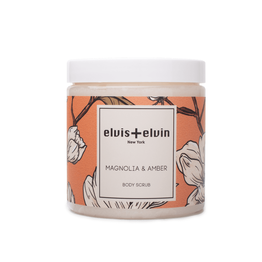 elvis+elvin Magnolia & Amber Body Scrub with Dead Sea Salt 300ml-0