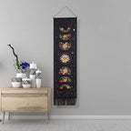 Boho Floral Eclipse Plaid Tapestry