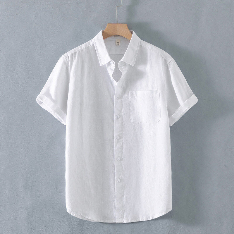 Loose Casual Linen Short-sleeved Shirt